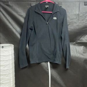 3/4 zip black north face jacket